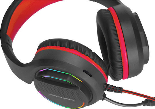Xtrike Me 7.1 Surround RGB GH-903 Over Ear Gaming Headset with Connection USB Red