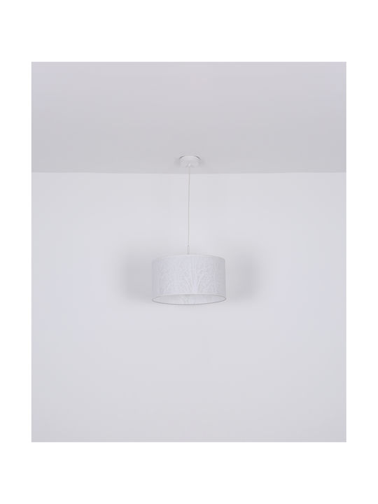 Globo Lighting Pinni Κρεμαστό Φωτιστικό Λευκό με Ντουί E27 38εκ.