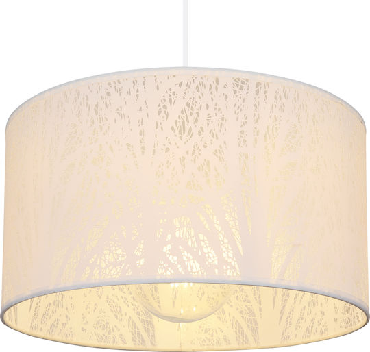Globo Lighting Pinni Pendant Light White with Socket E27 38cm