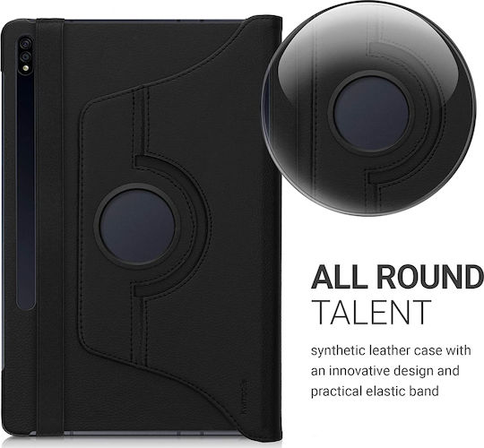 KWmobile Rotating Flip Cover Περιστρεφόμενη Μαύρη (Galaxy Tab S7+)