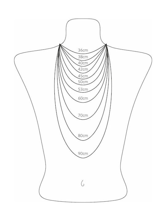 Senza SSD3619 Chain Neck made of Steel Length 70cm SSD3619-70cm