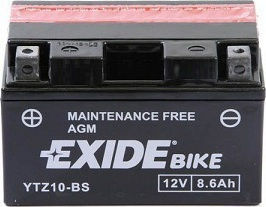 Exide Maintenance Free Baterie Motocicleta ETZ10-BS 145A cu Capacitatea 8.6Ah