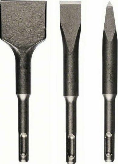 Bosch Set Pointed Chisel & Chisel Bits 140mm with SDS Plus Socket 3pcs 2608690180