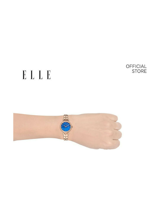 Elle Time & Jewelry Ceas cu Rose Gold Brățară Metalică ELL21010