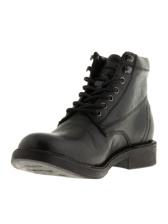 Roy Leather Black Boots