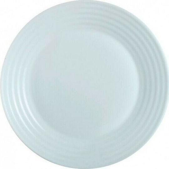 Luminarc Harena Plate Soup Glass White with Diameter 23cm