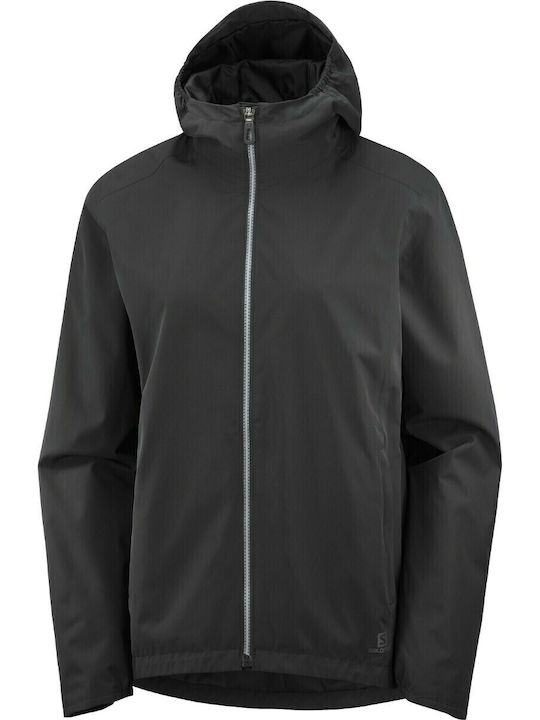 Comet 2L Women's for Hiking Short Sports Jacket Waterproof for Winter with Hood Black