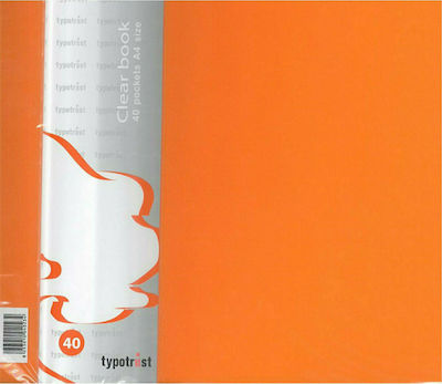 Typotrust Ντοσιέ Σουπλ με 60 Διαφάνειες για Χαρτί A4 Πορτοκαλί