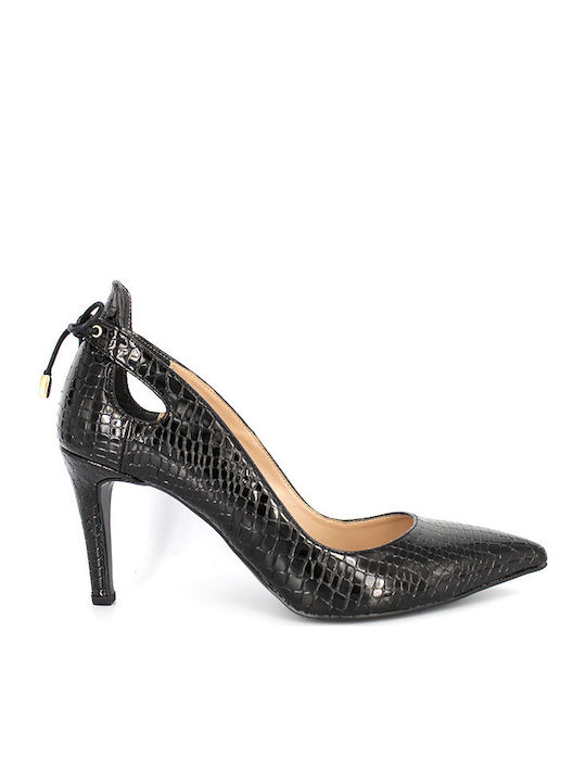 ELLEN SHOES (19905)-BLACK-CROCO-LOUSTRIN