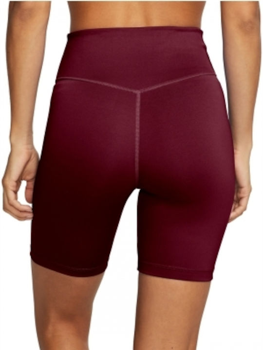 Nike Dri-Fit One Laufen Frauen Fahrrad Leggings Hochgeschnitten Burgundisch