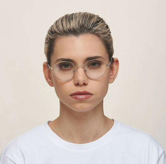 Meller Yuda Metallic Blue Light Blocking Glasses in Aur Color B-Y-GOLD2