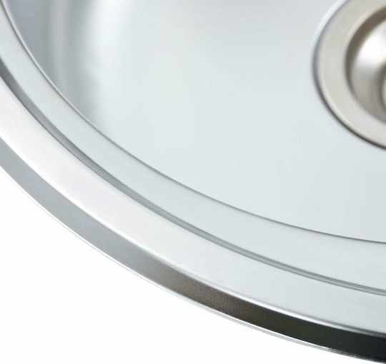 vidaXL Ένθετος Νεροχύτης Inox Brushed Μ48xΠ48cm Ασημί