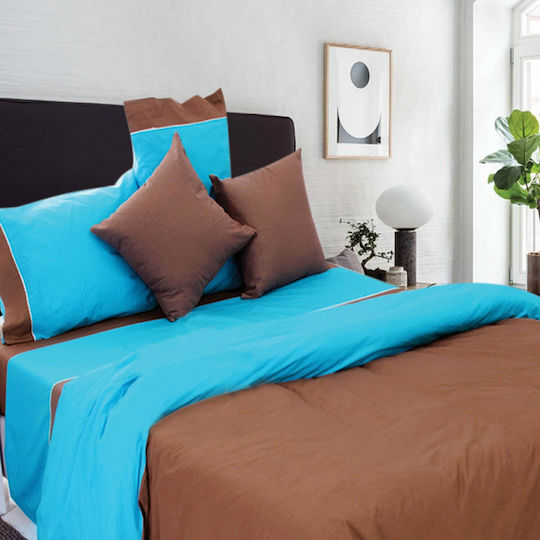 SB Home Husă Pentru Pilotă 100% Bumbac Simplă 170x240 Simi Maro