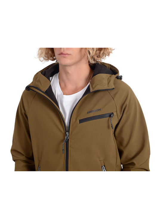 Geci Barbati Softshell Waterproof și cu Protecție Împotriva Vântului Olive