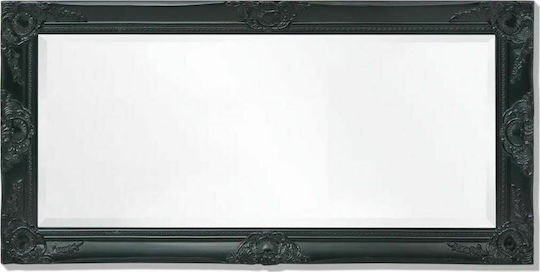 vidaXL Oglindă de Perete cu Negru Ramă din Lemn 100x50cm 1buc