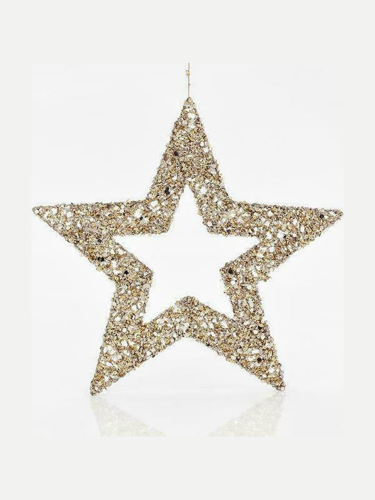 Eurolamp Fabric Christmas Decorative Floor Star 44x25x45cm Gold