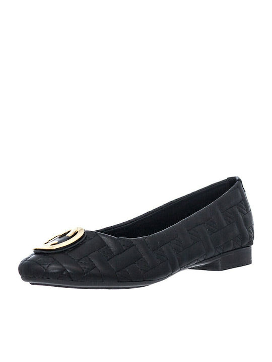Synthetic Leather Ballerinas Black