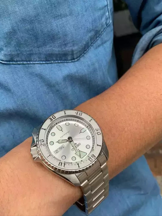Seiko 5 Sports Men's Watch 42.5mm Automatic with Silver Metal Bracelet