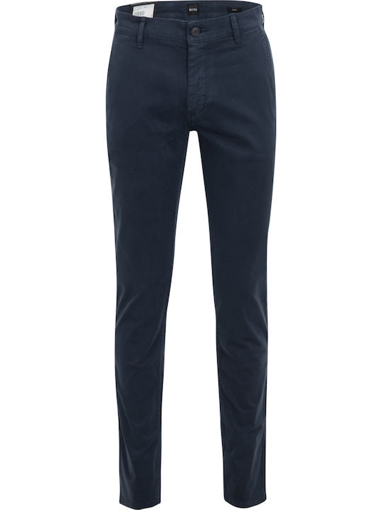 Trousers Chino Elastic in Slim Fit Navy Blue