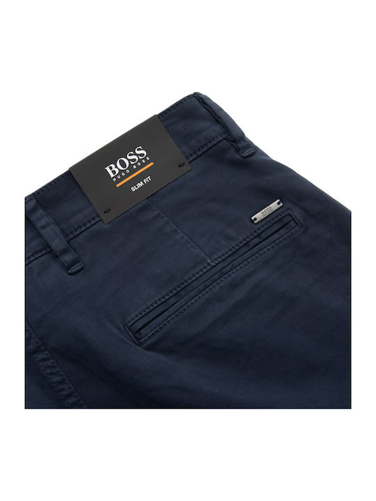 Trousers Chino Elastic in Slim Fit Navy Blue