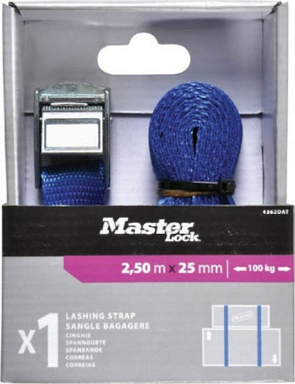 Master Curea 250x2.5cm cu curele de bagaje auto Albastru 1buc