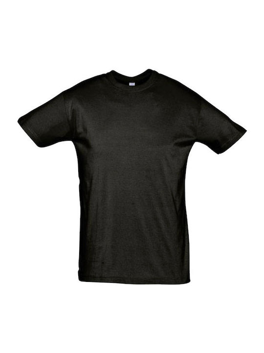 Sol's Regent Ανδρικό Διαφημιστικό T-shirt Κοντομάνικο Deep Black