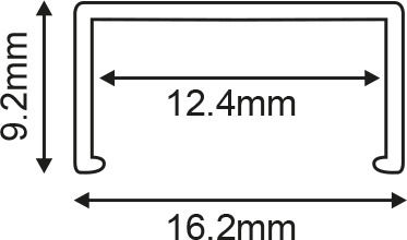 Aca În aer liber Profil din Aluminiu pentru Bandă LED 200x1.6x0.9cm.