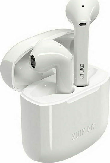 Edifier TWS200 Earbud Bluetooth Handsfree Ακουστικά με Αντοχή στον Ιδρώτα και Θήκη Φόρτισης Λευκά