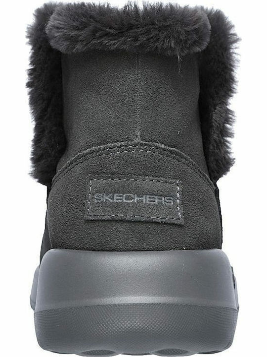 On The Go Joy Ghete dama Ankle Boots de catifea cu blană Culoare Full Face Gri