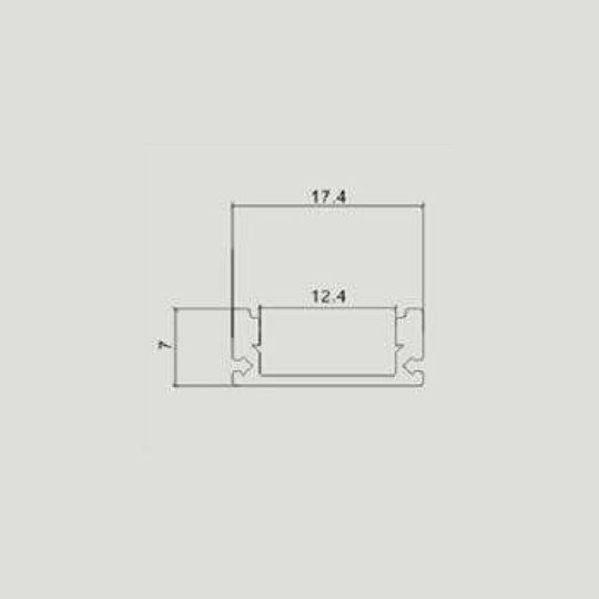 V-TAC În aer liber Profil din Aluminiu pentru Bandă LED cu Opal Acoperire 200x1.7x0.7cm.