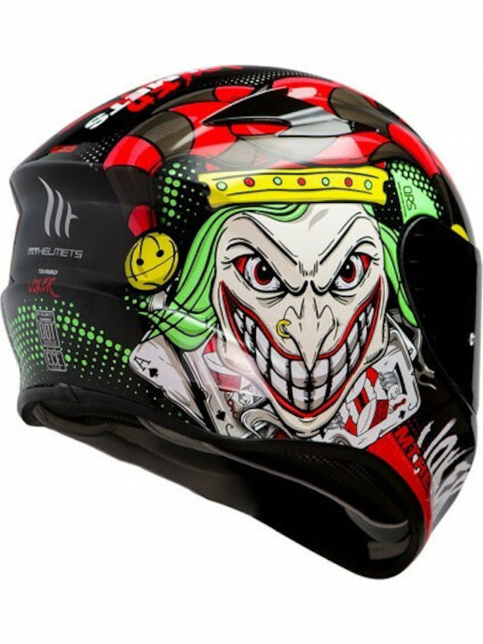MT Targo Joker A1 Gloss Black Motorcycle Helmet Full Face DOT ECE 22.05 1450gr
