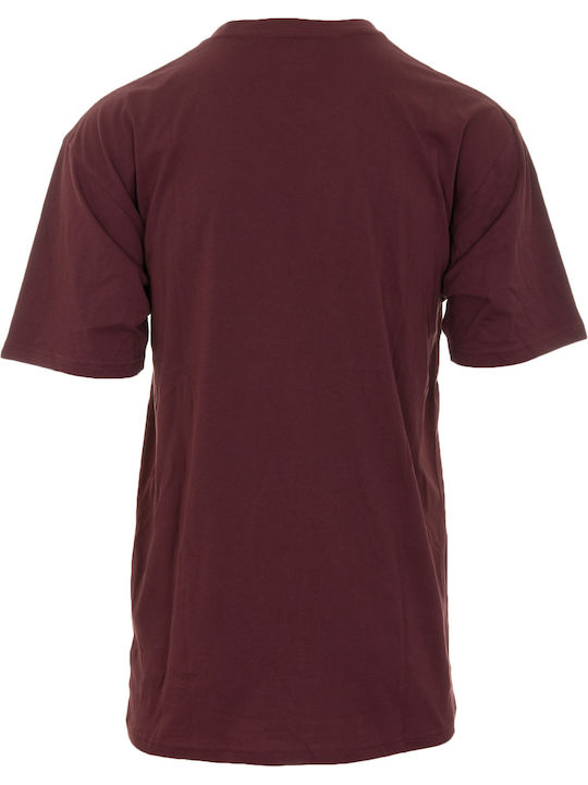 Left Chest Men's T-shirt Burgundy