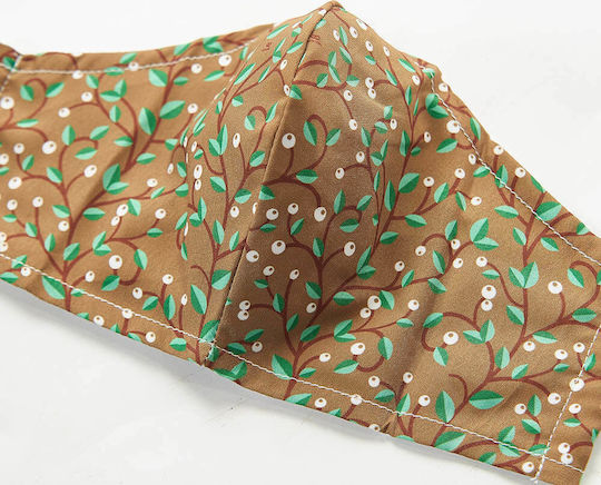 Eco Chic Face Cover Mască de protecție Țesătură Maro M20 1buc