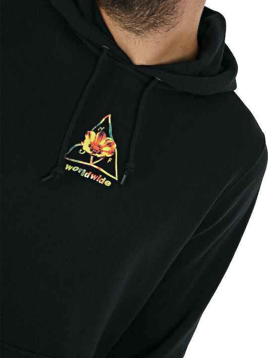 Triple Triangle Sweatshirt with Hood Black