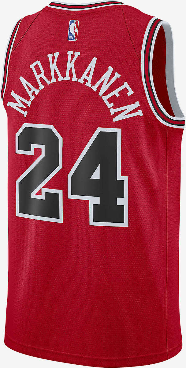 Nike Lauri Markkanen Chicago Bulls Icon Edition 2020 CW3660-658 Ανδρική  Φανέλα Μπάσκετ