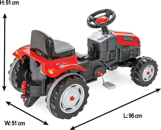 Kids Foot-to-Floor Ride On Tractor with Pedal Red