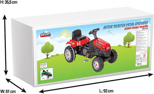 Kids Foot-to-Floor Ride On Tractor with Pedal Red