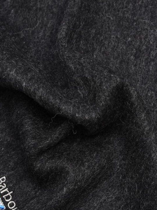 Plain Lambswool Men's Wool Scarf Gray
