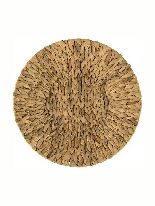 Art et Lumiere Hyazinthe Dekorative Platte Rund Korbweide Ecru 1Stück 41x41x7cm