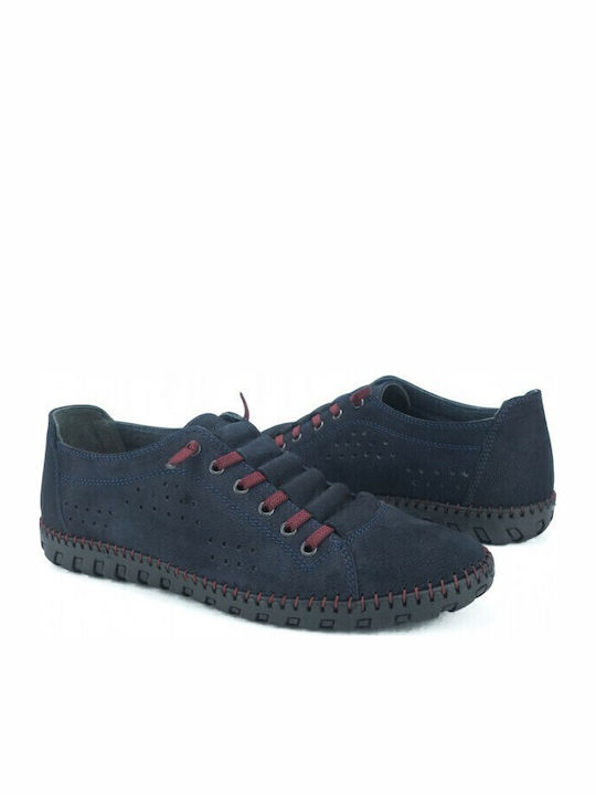 Leder Herren Freizeitschuhe Anatomisch Blau