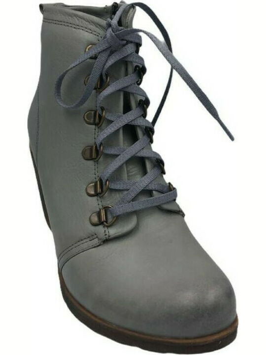 Safe Step 19206 Leather Women's Ankle Boots Gray