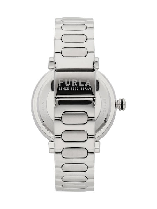 Furla Damen Uhr Chronograph mit Silber Metallarmband
