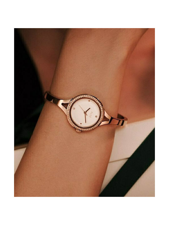 Elle Time & Jewelry Watch with Pink Gold Metal Bracelet ELL27001