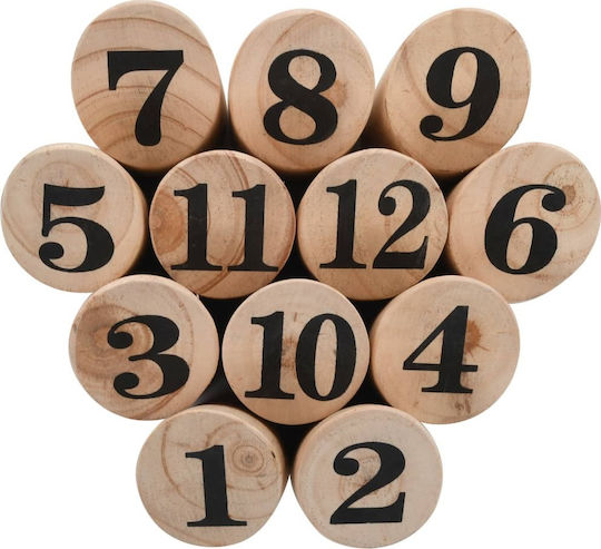 vidaXL Παιχνίδι Ρίψης Στόχου Number Kubb (Mölkky)