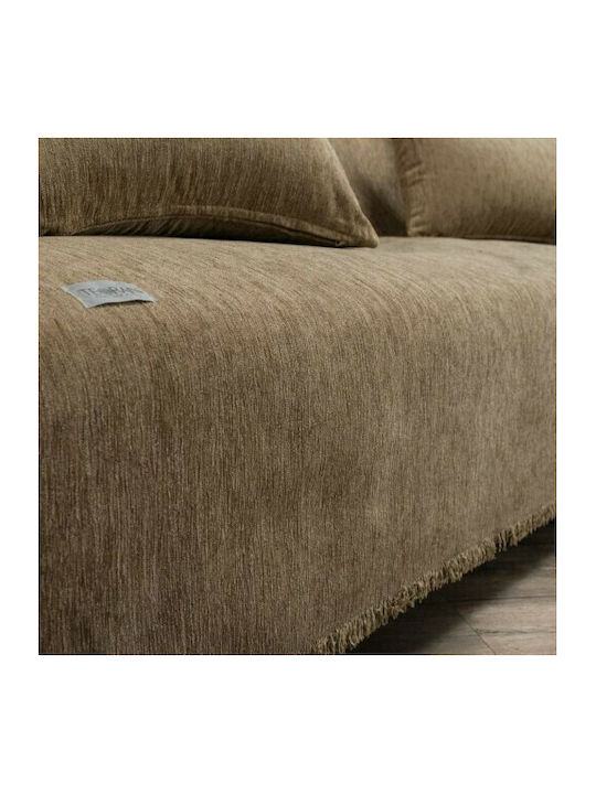 Teoran Solid Sofa Throw 2 Seater Chenille 180x250cm 308