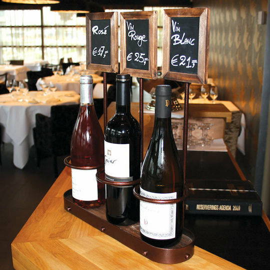 Securit Stand de vin 3 Sticle cu Etichete 38x45cm WB-WR-3