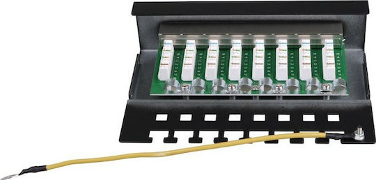 Goobay Patch Panel for Rack 1U with 8 cat6 Ports Black