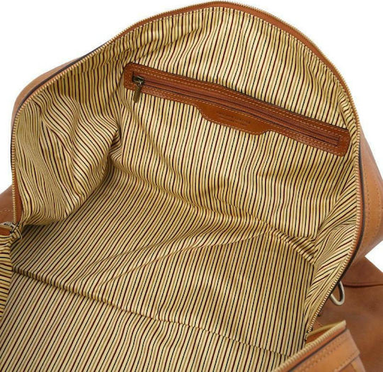 Tuscany Leather Oslo Σακ Βουαγιάζ Natural από Δέρμα Μ52xΠ30xΥ25εκ.