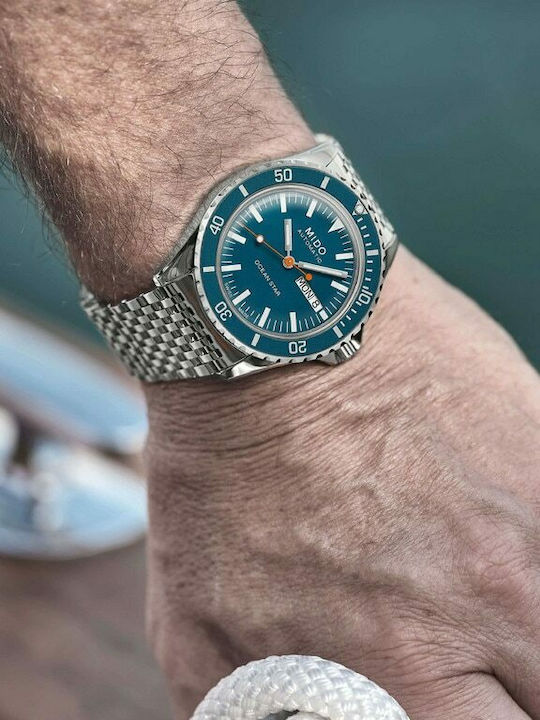 Mido Ocean Star Tribute 75th Anniversary Special Edition Three Hands Men's Watch 40.5mm Battery with Silver Metal Bracelet