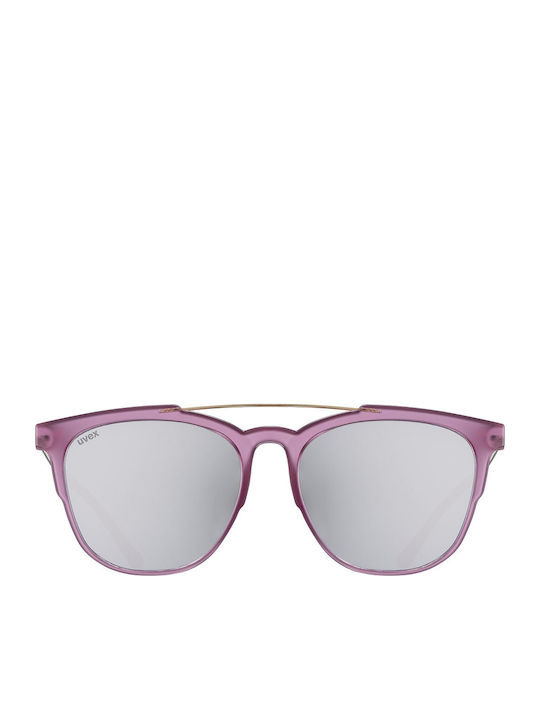 Uvex Lgl 46 Women's Sunglasses with Purple Frame and Silver Mirror Lens S5320733316